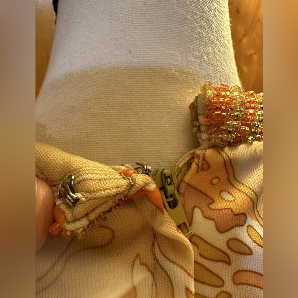 Hand Beaded Fred Rothschild Imperial Designs  1960’s elegant cocktail dress - Picture 7 of 11